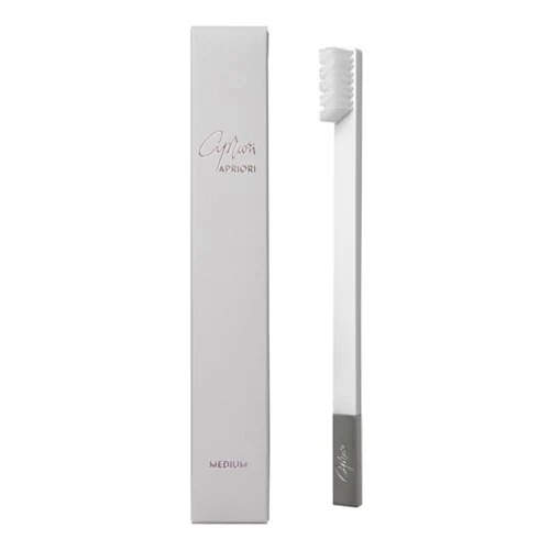 Toothbrush White Silver Medium 