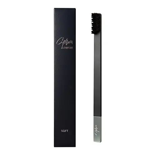 Toothbrush Black Silver Soft 