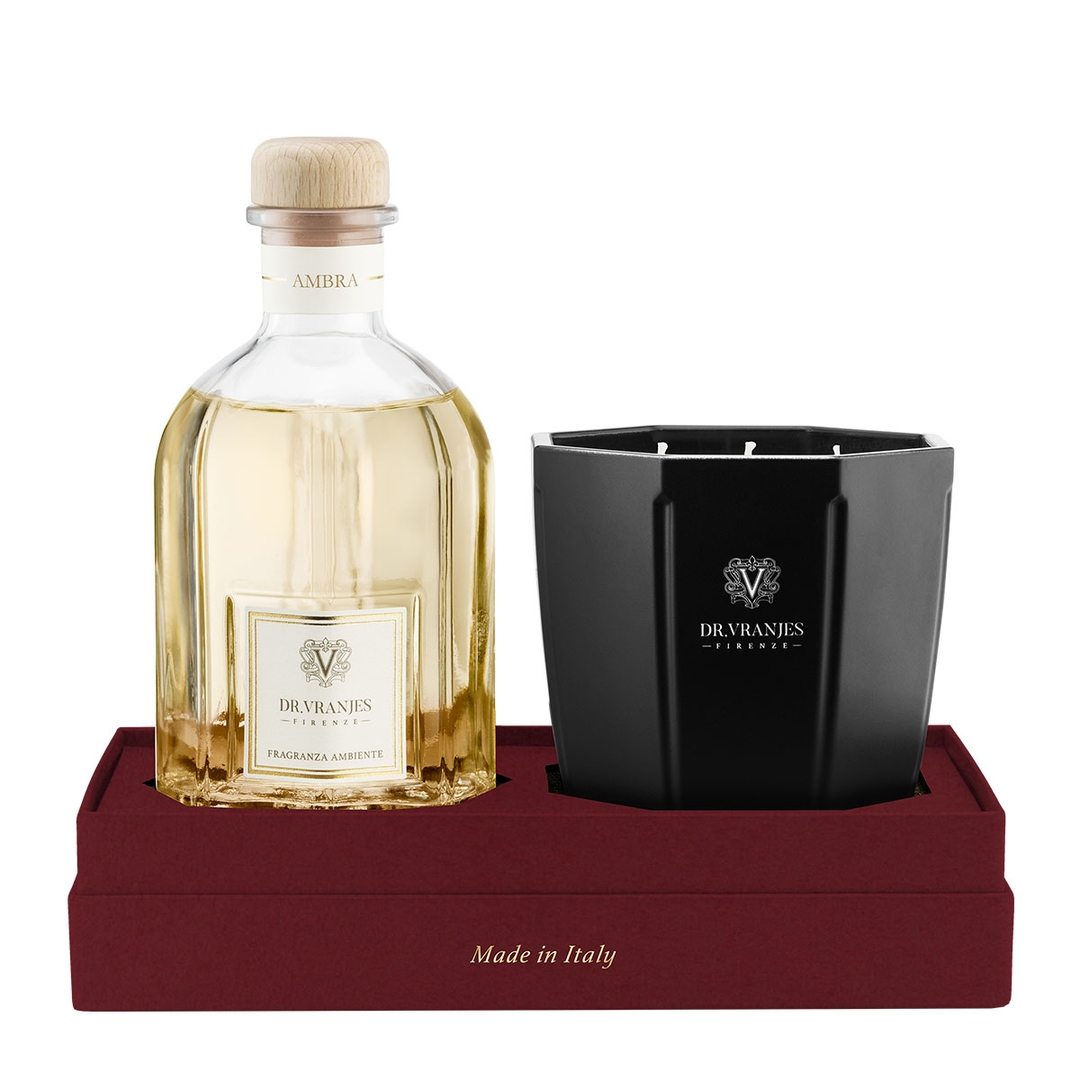 Set 500ml Diffuser &  Candle Ambra