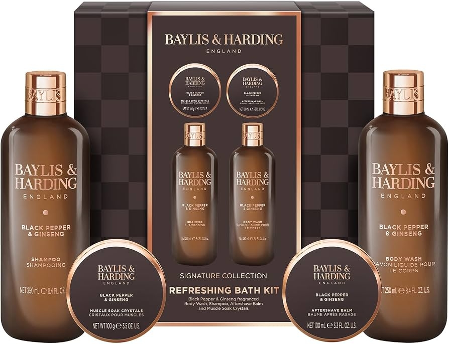 Set Black Pepper&Ginseng Men's Luxury Bath Kit