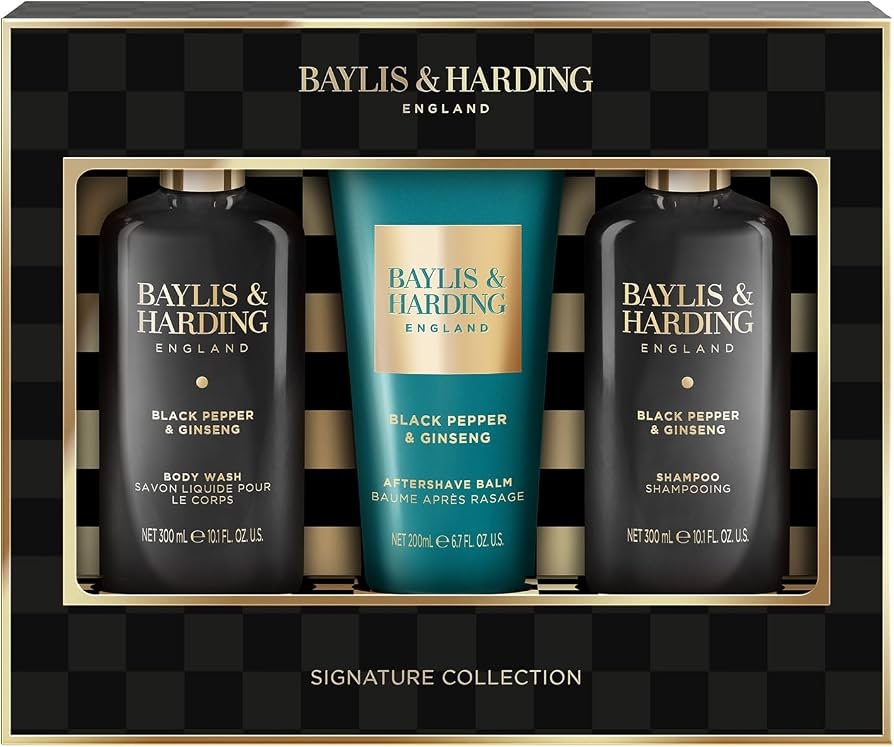 Set Black Pepper&Ginseng Men's Luxury Bath Trio