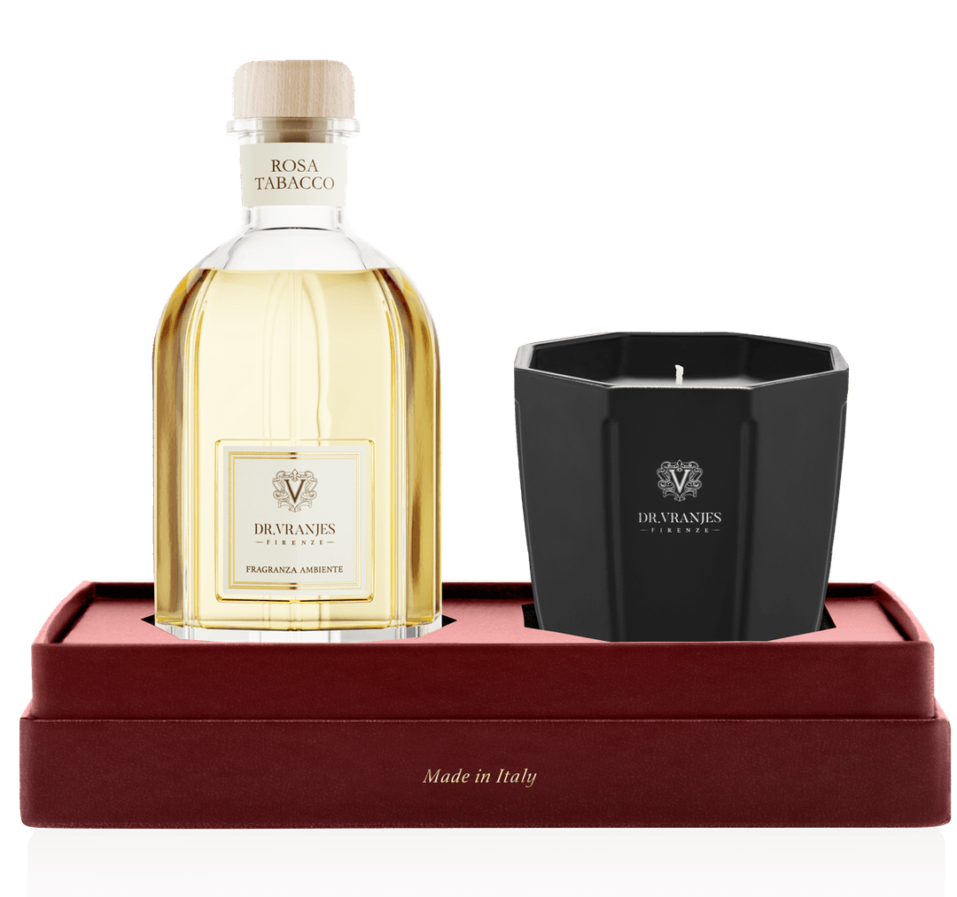 Set 250ml Diffuser &  Candle Rosa Tabacco