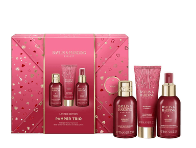 Set Midnight Cherry Gift Wrapped Pamper Trio