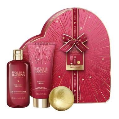 Set Midnight Cherry Luxury Heart Keepsake Box