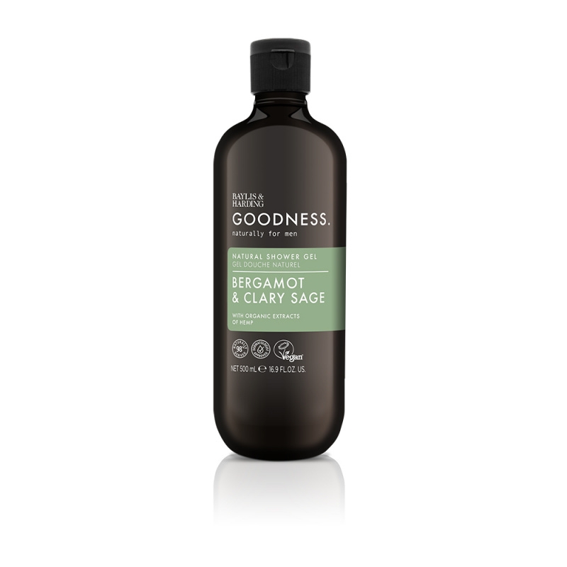 Mens Shower Gel Goodness Berg & Clary Sage
