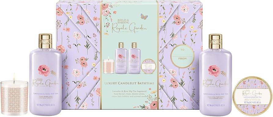 Royale Garden Gift Wrapped Candlelit Gift Set